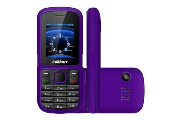Celular Bright 0417 Roxo - Dual Chip, Tela LCD 1.8