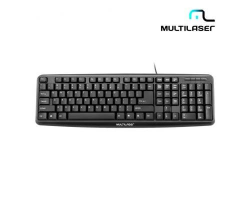 Teclado Slim Preto com conexão USB