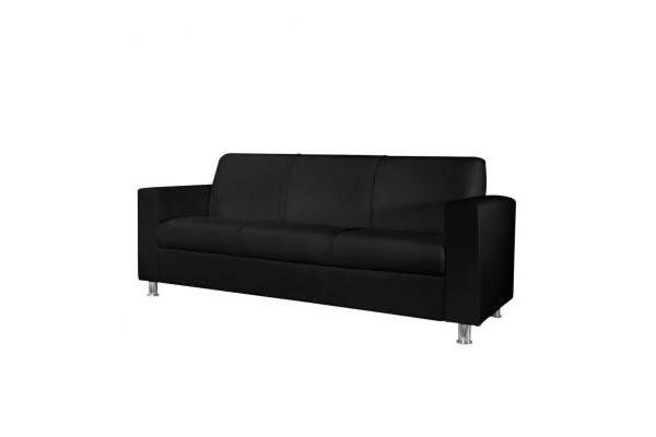 Sofá Roma com 3 Lugares em Couro Ecológico